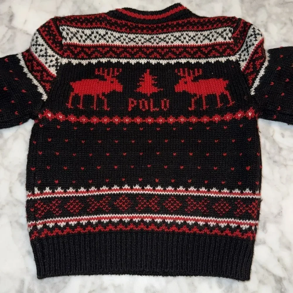 Ralph Lauren Kids' Festive Wool Sweater 12M